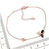 Image 3 : BLACK OPAL AND CZ BRACELET IN 14K ROSE GOLD OVER 925 STERLING SILVER â€“ 8 INCHES 