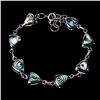 Image 1 : TRILLIANT CUT MOTHER OF PEARL BRACELET N 14K WHITE GOLD OVER 925 STERLING SILVER â€[x=#8220