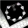Image 3 : TRILLIANT CUT MOTHER OF PEARL BRACELET N 14K WHITE GOLD OVER 925 STERLING SILVER â€[x=#8220