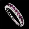 Image 1 : RHODOLITE GARNET RING IN 14K WHITE GOLD OVER 925 STERLING SILVER â€“ SIZE 7