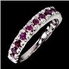 Image 2 : RHODOLITE GARNET RING IN 14K WHITE GOLD OVER 925 STERLING SILVER â€“ SIZE 7