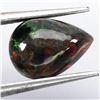 Image 2 : BEAUTIFUL AND RARE 1.95 CT. AAA FLORAL FULL PLAY OF COLOR BLACK OPAL - APPRAISED REPLACEMENT VALUE C