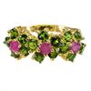 Image 1 : RUBY AND CHROME DIOPSIDE RING IN 14K YELLOW GOLD OVER 925 STERLING SILVER â€“ SIZE