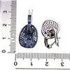 Image 2 : ROUND DIAMOND CUT BLOE SAPPHIRE EARRINGS IN 14K ROSE GOLD OVER 925 STERLING SILVER - APPRAISED REPLA