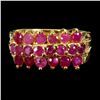 Image 1 : RUBY RING IN 14K YELLOW GOLD OVER 925 STERLING SILVER â€“ SIZE 8 - APPRAISED REPLA