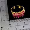 Image 3 : RUBY RING IN 14K YELLOW GOLD OVER 925 STERLING SILVER â€“ SIZE 8 - APPRAISED REPLA