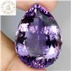 Image 1 : MUSEUM SIZE 81.14 CT. 34X25 MM PEAR CUT DARK PURPLE AMETHYST - APPRAISED REPLACEMENT VALUE CAD 24,59