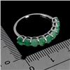 Image 3 : 4X3 MM OVAL CUT EMERALD RING IN 14K WHITE GOLD OVER 925 STERLING SILVER â€“ SIZE 7