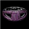 Image 1 : PINK SAPPHIRE RING IN 14K WHITE GOLD OVER 925 STERLING SILVER â€“ SIZE 7 - APPRAIS