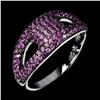 Image 2 : PINK SAPPHIRE RING IN 14K WHITE GOLD OVER 925 STERLING SILVER â€“ SIZE 7 - APPRAIS