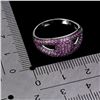 Image 3 : PINK SAPPHIRE RING IN 14K WHITE GOLD OVER 925 STERLING SILVER â€“ SIZE 7 - APPRAIS