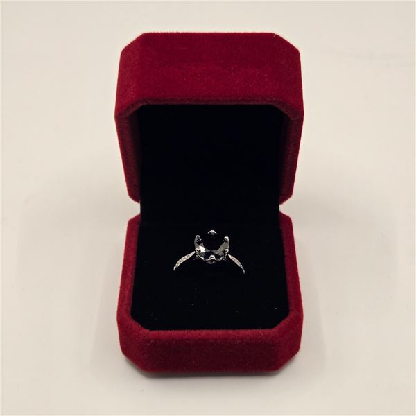 3.00 CT GRA CERTIFIED ROUND BRILLIANT CUT MOISSANITE STONE VVS BLACK COLOR WITH 12 ROUND BRILLIANT C