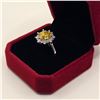 Image 2 : 107-3.00 CT GRA CERTIFIED ROUND BRILLIANT CUT MOISSANITE STONE VVS FANCY VIVID YELLOW COLOR WITH 16 