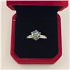 Image 3 : 3.00 CT GRA CERTIFIED ROUND BRILLIANT CUT MOISSANITE STONE VVS VIVID GREEN COLOR WITH 30 ROUND BRILL