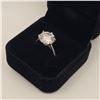 Image 2 : 110-5.00 CT GRA CERTIFIED ROUND BRILLIANT CUT MOISSANITE STONE VVS D COLOR SET IN CENTER WITH 14 ROU