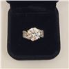 Image 3 : 5.00 CT GRA CERTIFIED ROUND BRILLIANT CUT MOISSANITE STONE VVS D COLOR SET WITH 140 ROUND BRILLIANT 