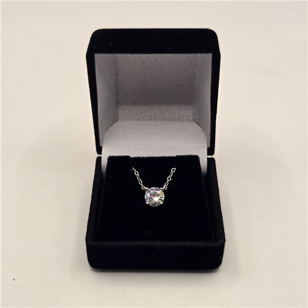 1.00 CT GRA CERTIFIED ROUND BRILLIANT CUT MOISSANITE STONE VVS D COLOR SET IN 4 CLAW HEAD SET IN 925