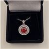 Image 2 : 1.00 CT GRA CERTIFIED ROUND BRILLIANT CUT MOISSANITE STONE VVS RED COLOR WITH 50 ROUND BRILLIANT CUT