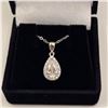 Image 2 : 1.00 CT GRA CERTIFIED PEAR CUT MOISSANITE STONE VVS D COLOR WITH 25 ROUND BRILLIANT CUT CUBIC ZIRCON