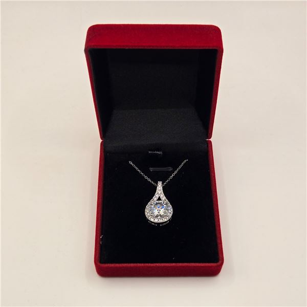 4.00 CT GRA CERTIFIED PEAR CUT MOISSANITE STONE VVS D COLOR WITH 24 ROUND BRILLIANT CUT CUBIC ZIRCON