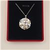 Image 2 : 20.00 CT GRA CERTIFIED ROUND BRILLIANT CUT MOISSANITE STONE VVS D COLOR SET IN 6 CLAW HEAD SET IN 92