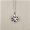 Image 4 : 20.00 CT GRA CERTIFIED ROUND BRILLIANT CUT MOISSANITE STONE VVS D COLOR SET IN 6 CLAW HEAD SET IN 92