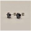 Image 4 : 2.00 CT TW GRA CERTIFIED ROUND BRILLIANT CUT MOISSANITE STONES VVS BLACK COLOR SET IN 6 CLAW BASKET 