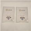 Image 6 : 2.00 CT TW GRA CERTIFIED OVAL CUT MOISSANITE STONE VVS D COLOR WITH 60 ROUND BRILLIANT CUT CUBIC ZIR