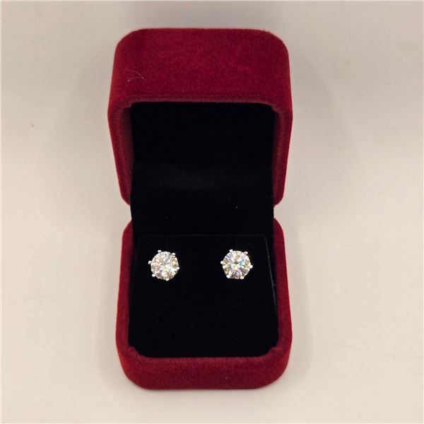 4.00 CT TW GRA CERTIFIED ROUND BRILLIANT CUT MOISSANITE STONES VVS D COLOR SET IN 6 CLAW FILAGREE HE