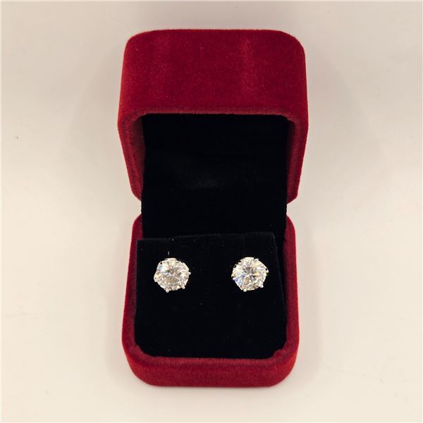 6.00 CT TW GRA CERTIFIED ROUND BRILLIANT CUT MOISSANITE STONES VVS D COLOR SET IN 6 CLAW FILAGREE HE