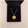 Image 3 : 10.00 CT GRA CERTIFIED ROUND BRILLIANT CUT MOISSANITE STONE VVS FANCY VIVID YELLOW COLOR SET IN 6 CL
