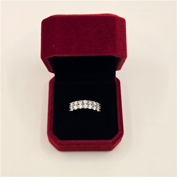 1.00 CT TW GRA CERTIFIED ROUND BRILLIANT CUT MOISSANITE STONES VVS D COLOR WITH THE 14 MOISSANITE ST