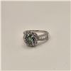 Image 4 : 2.00 CT TW GRA CERTIFIED ROUND BRILLIANT CUT MOISSANITE STONE VVS BLUE-GREEN COLOR WITH 12 BAGUETTE 