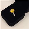 Image 3 : 5.00 CT GRA CERTIFIED ROUND BRILLIANT CUT MOISSANITE STONE VVS VIVID YELLOW COLOR WITH 32 ROUND BRIL