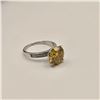 Image 4 : 5.00 CT GRA CERTIFIED ROUND BRILLIANT CUT MOISSANITE STONE VVS VIVID YELLOW COLOR WITH 32 ROUND BRIL