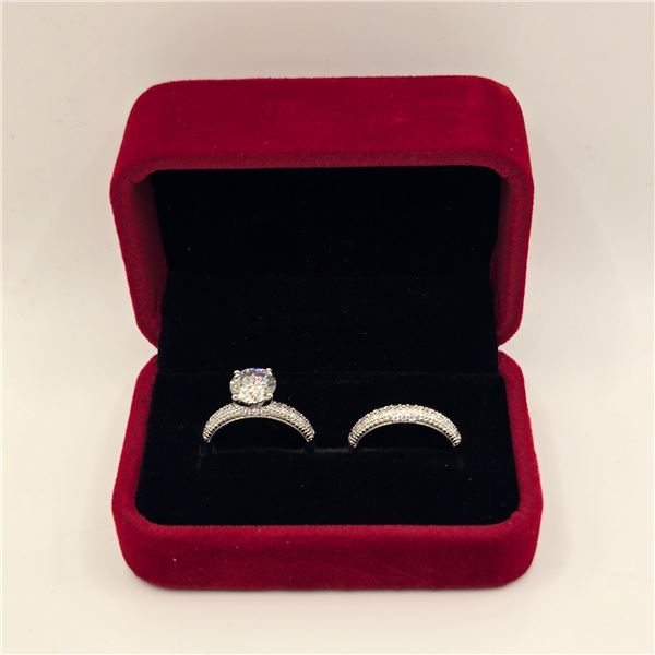 2.00 CT GRA CERTIFIED ROUND BRILLIANT CUT MOISSANITE STONE VVS D COLOR WITH 36 ROUND BRILLIANT CUT C