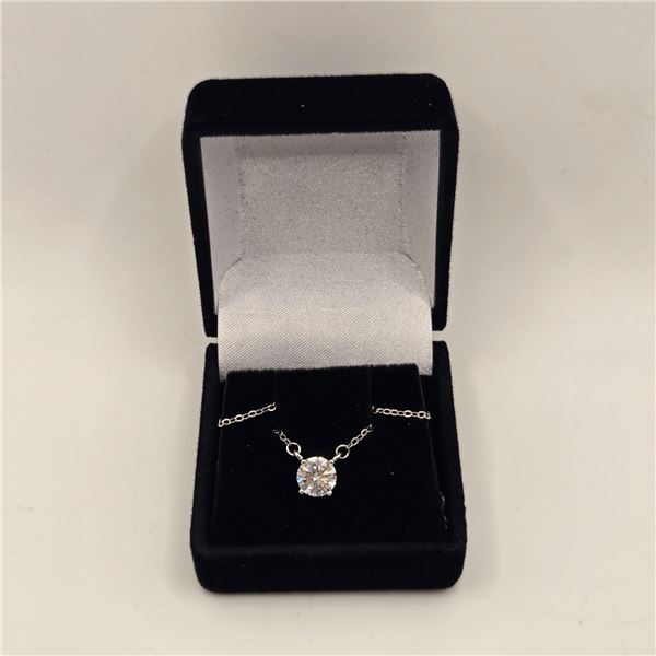 1.00 CT GRA CERTIFIED ROUND BRILLIANT CUT MOISSANITE STONE VVS D COLOR SET IN 4 CLAW HEAD SET IN 925