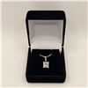 Image 1 : 1.00 CT GRA CERTIFIED PRINCESS CUT MOISSANITE STONE VVS D COLOR SET IN 4 CLAW BASKET PENDANT SET IN 