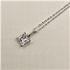 Image 4 : 1.00 CT GRA CERTIFIED PRINCESS CUT MOISSANITE STONE VVS D COLOR SET IN 4 CLAW BASKET PENDANT SET IN 