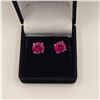 Image 2 : 6.00 CT TW ROUND CUT SYNTHETIC RUBIES CLEAR WITH INTENSE BLOOD RED COLOR SET IN 4 CLAW V HEAD SET IN