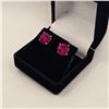 Image 3 : 6.00 CT TW ROUND CUT SYNTHETIC RUBIES CLEAR WITH INTENSE BLOOD RED COLOR SET IN 4 CLAW V HEAD SET IN