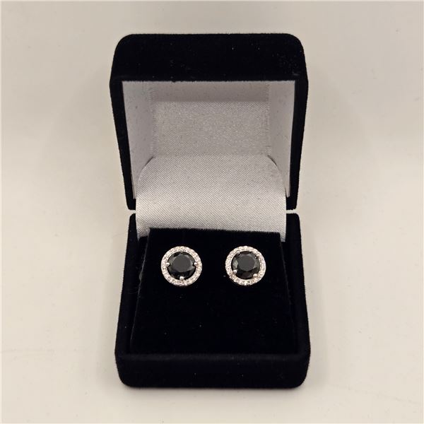 2.00 CT GRA CERTIFIED ROUND BRILLIANT CUT MOISSANITE STONE VVS BLACK COLOR WITH 48 ROUND BRILLIANT C