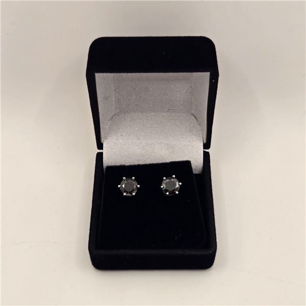 2.00 CT GRA CERTIFIED ROUND BRILLIANT CUT MOISSANITE STONE VVS BLACK COLOR SET IN 6 CLAW BASKET HEAD