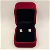 Image 1 : 2.00 CT GRA CERTIFIED PRINCESS CUT MOISSANITE STONE VVS D COLOR SET IN 4 CLAW BASKET HEAD SET IN 925