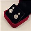 Image 2 : 2.00 CT GRA CERTIFIED ROUND BRILLIANT CUT MOISSANITE STONE VVS D COLOR WITH 1 CUBIC ZIRCONIA SET ABO