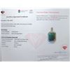 Image 3 : 2.4 ct Certified Silver Emerald gemstone Pendant ($7,869 Appraisal)