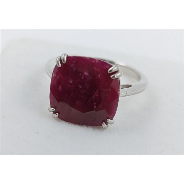 3.6 ct Certified Silver Ruby gemstone Ring ($6,755 Appraisal)