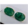 Image 1 : 7 ct Certified Silver Emerald gemstone Earrings ($14,390 Appraisal)