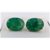 Image 2 : 7 ct Certified Silver Emerald gemstone Earrings ($14,390 Appraisal)