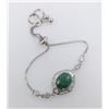 Image 2 : 5.4 ct Certified Silver Emerald gemstone Bracelet ($5,912 Appraisal)